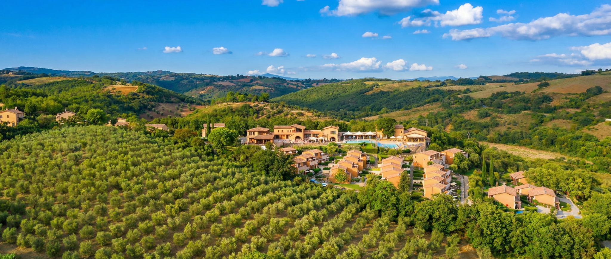 Das Resort zwischen den Hügeln der Maremma